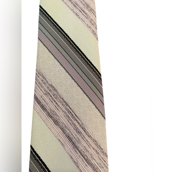 Prince Bellini vintage tie. Ivory with stripes. Excellent condition. - Picture 3 of 3
